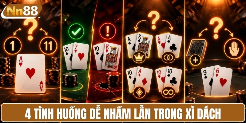 4 tình huống dễ nhầm trong xì dách